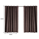 Bedroom Blockout Curtains Taupe 300CM x 230CM