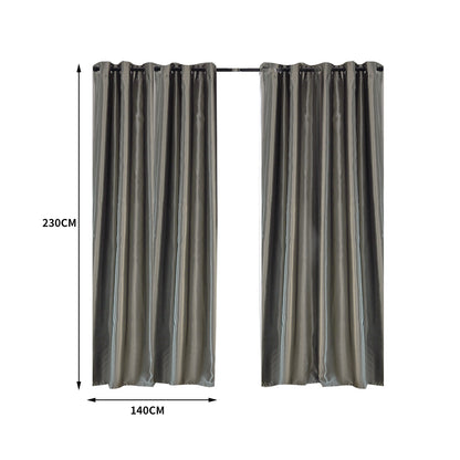 Bedroom Blockout Curtains Grey 140CM x 230CM