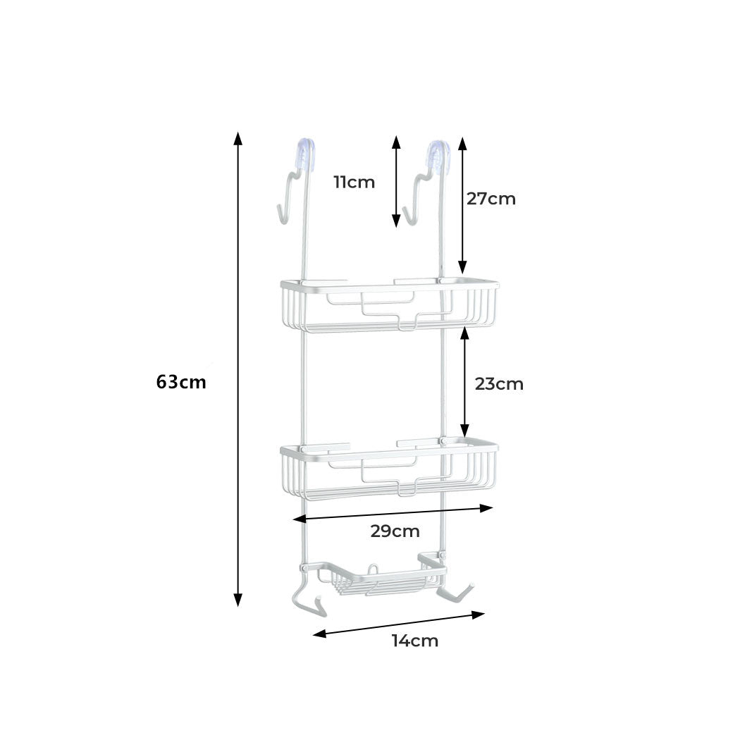 3-Tier Bathroom Shower Caddy Organiser Storage Rack