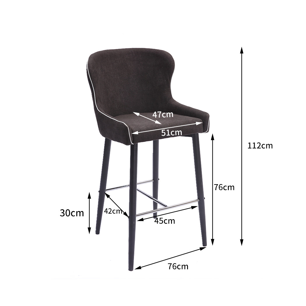 2x Metal Industrial Barstools