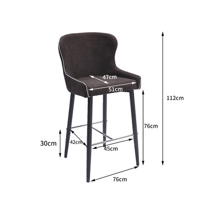 2x Metal Industrial Barstools