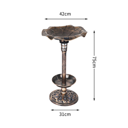2PC beautiful Bird Bath Feeder Ornamental Solar Light- Bronze