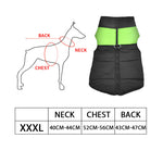 Dog Winter Jacket Padded Waterproof Pet Clothes Windbreaker Vest 3XL Green
