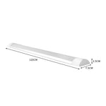 1Pcs LED Slim Ceiling Batten Light Daylight 120cm Cool white 6500K 4FT