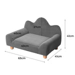 Chaise Lounge Non-slip feet pads Pet Sofa Soft Grey