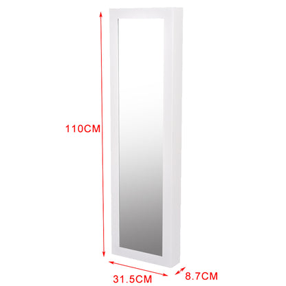 Stylish wall mount makeup and jewellery cabinet with mirror