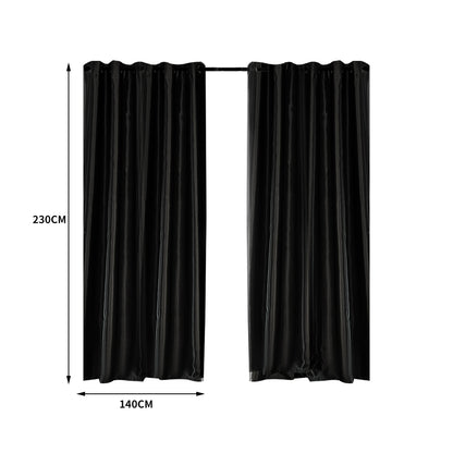 Bedroom Blockout Curtains Black 140CM x 230CM