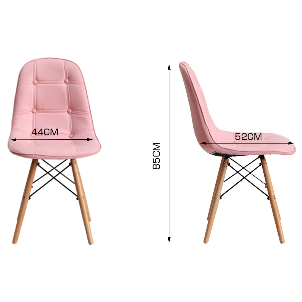4x PU Leather Dining Chair Office Chairs