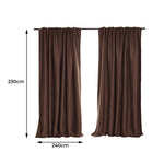 2X Blockout Curtains 240cm x 230cm- Stone