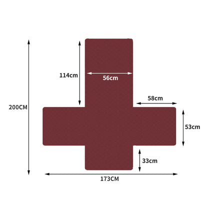 Sofa Cover Couch Lounge Protector Quilted Slipcovers Waterproof Wine 173cm x 200cm