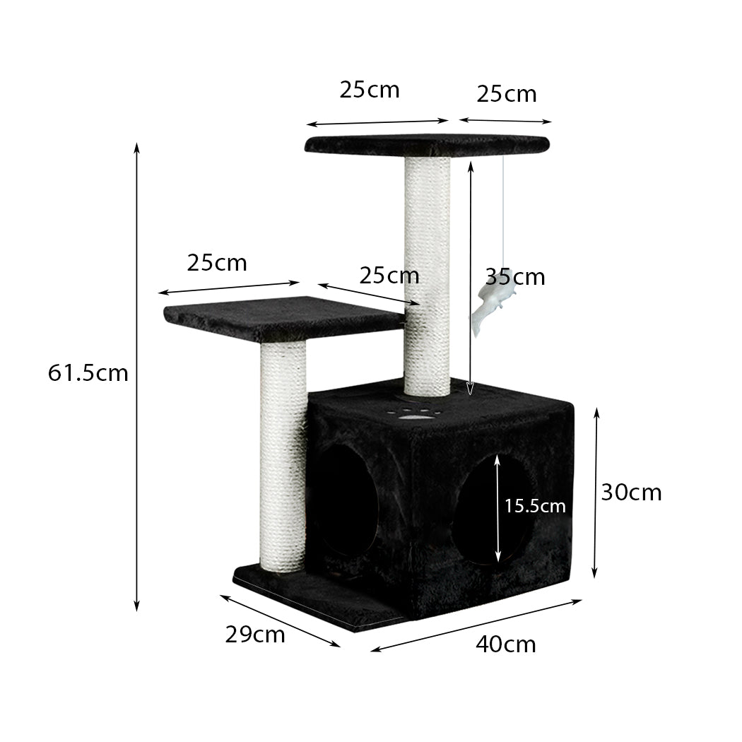 0.6M High Quality Cat Scratching Post Tree-Black