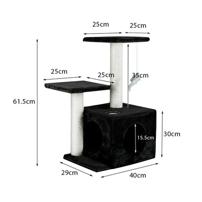 0.6M High Quality Cat Scratching Post Tree-Black