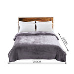 Ultra Soft Mink Blanket 320GSM 220x240cm in Silver Colour