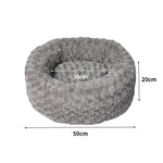 Calming Dog Bed Warm Soft Plush Sofa Pet Cat Cave Washable Portable Grey S