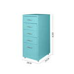 5 Drawers Portable Storage Rack - Blue