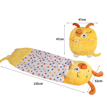 Sleeping Bag Child Pillow Kids Bags Happy Napper Gift Toy Dog Yellow
