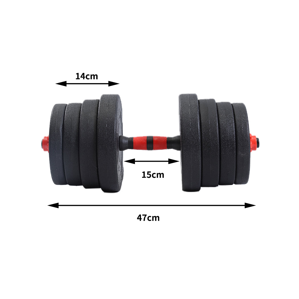 30KG Adjustable Rubber Fitness Dumbbells
