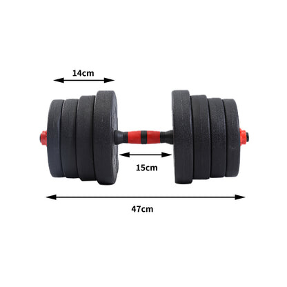 30KG Adjustable Rubber Fitness Dumbbells
