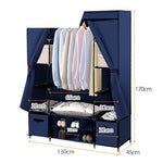 Portable cloth Storage Wardrobes Navy Blue