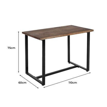 Dining Table Industrial Wooden Metal Kitchen Tables Cafe Restaurant 110cm