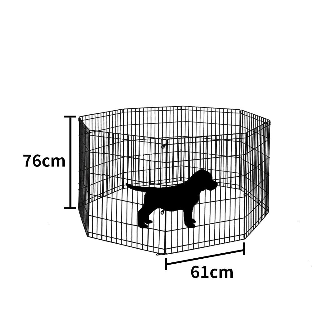 unique hex shaped 8 Panel Fence Black Playpen 30"