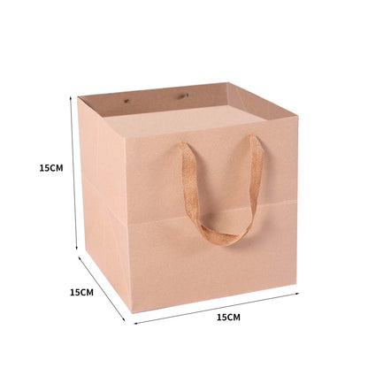 50x Brown Paper Bag with Handles