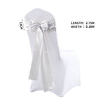 50x Satin Chair Sashes Cloth Cover Wedding Party Event Decoration Table Runner