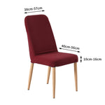 2x Dining Chair Covers Spandex Cover Removable Slipcover Banquet Party Burgundy