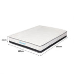 H&L Bedding Mattress Spring King Size Premium Bed Top Foam Medium Soft 21CM