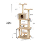 1.98M Cat Scratching Post Tree Gym House