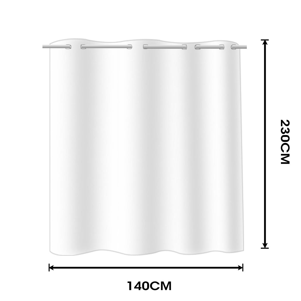 2x Blockout Curtains Panels 3 Layers with Gauze Room Darkening 140x230cm Rose