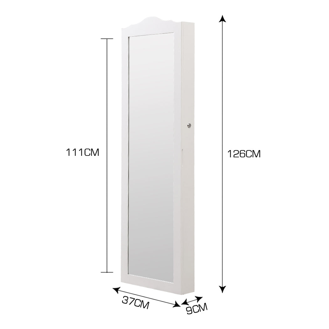 Mirror Jewellery Cabinet with 2 Drawers