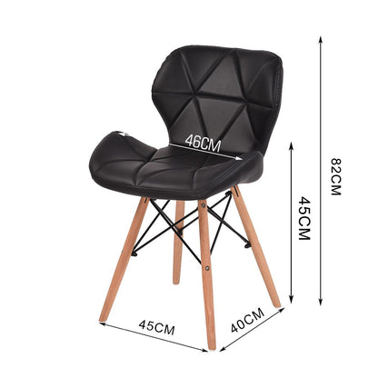 2x PU Leather Dining Chair Office Cafe Lounge Chairs