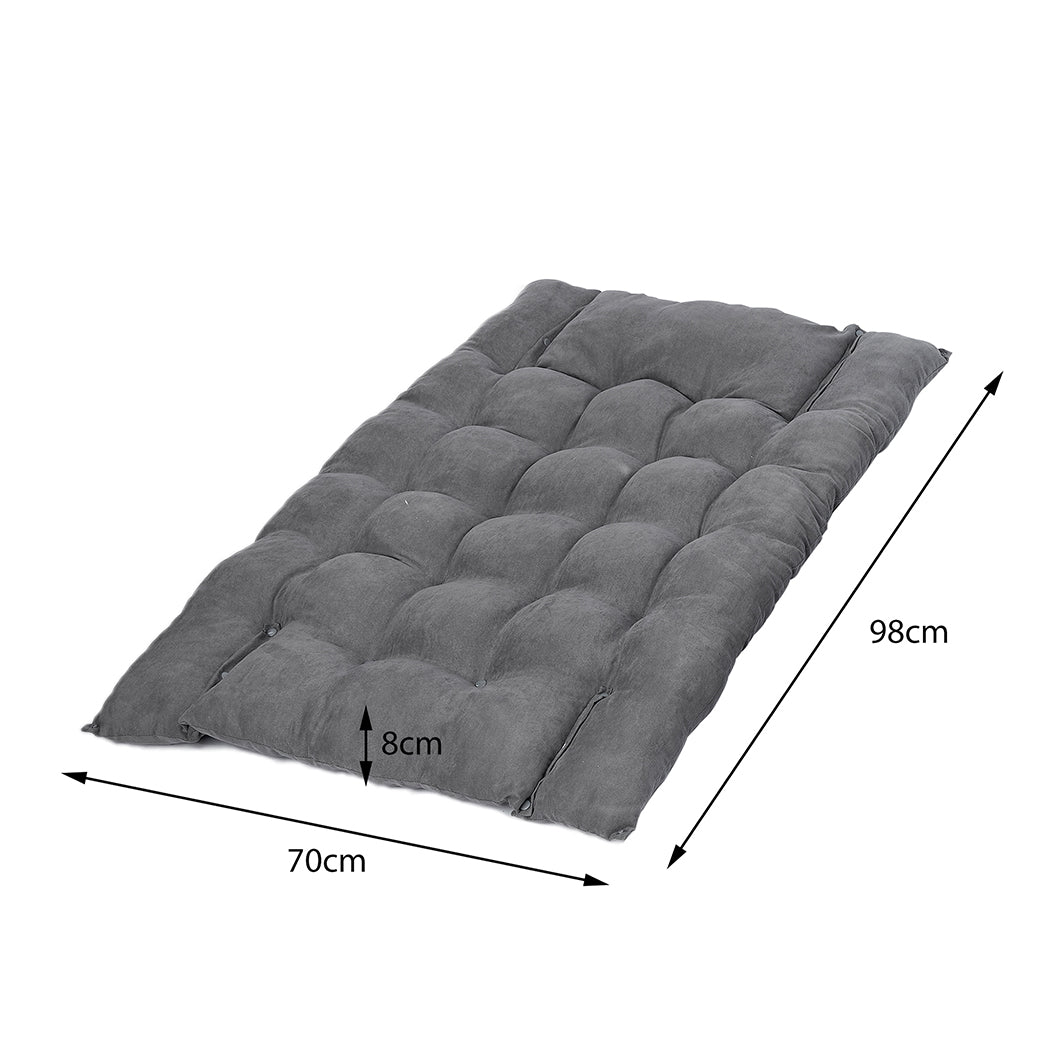 Pet Bed 2 Way Use Dog Cat Soft Warm Calming Mat Grey L 
