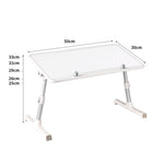 Laptop Desk Computer Stand Table Foldable Tray Adjustable Bed Sofa White