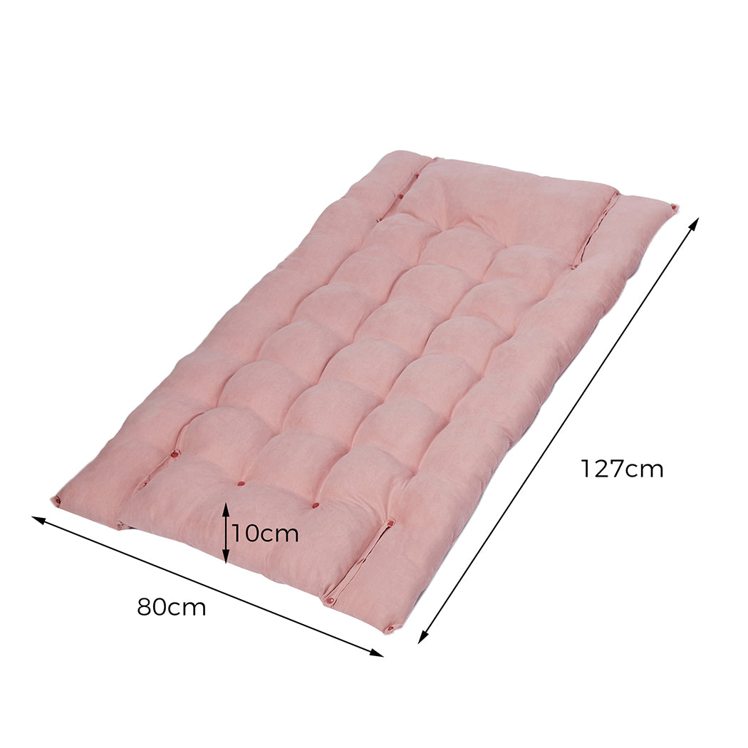Pet Bed 2 Way Use Dog Cat Soft Warm Calming Mat Pink XL