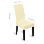 4x Stretch Elastic Chair Covers Dining Room Wedding Banquet Washable Champagne