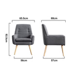 Luxury Upholstered Armchair Dining Chair Single