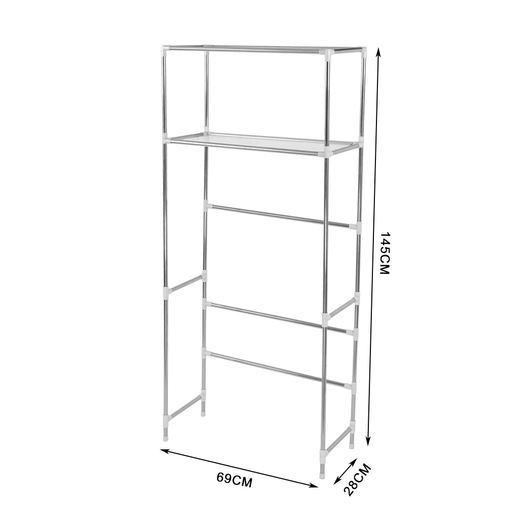 2 Tier Bathroom Laundry Storage Rack