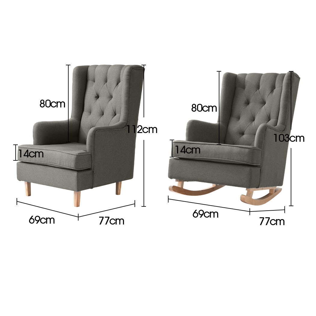 Rocking Armchair for Baby Feeding
