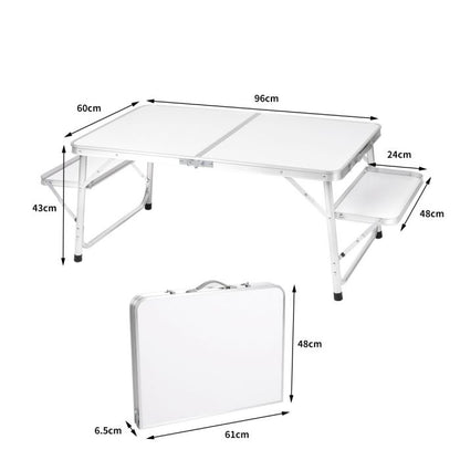 Outdoor Foldable Camping Table Chair Set-Silver