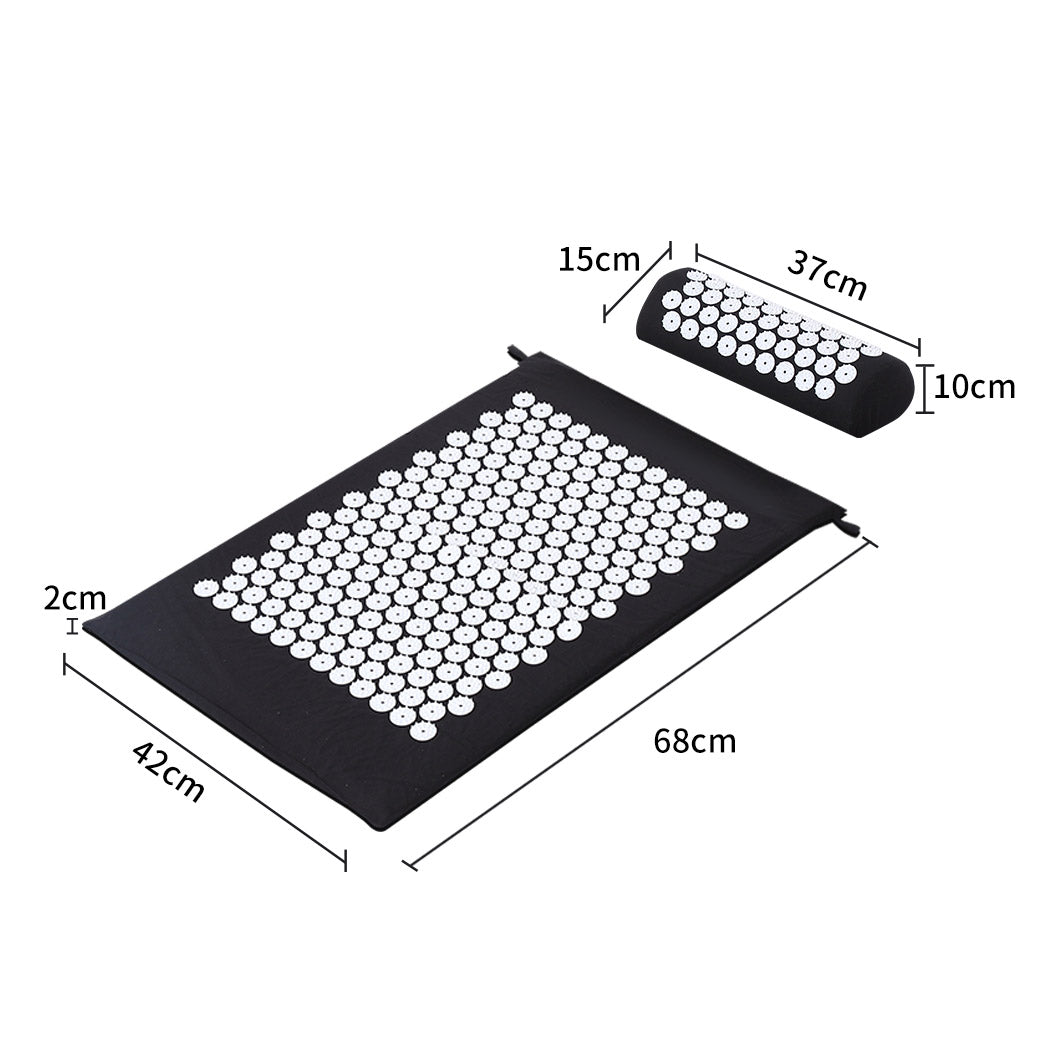 Muscle tension and pain relief Acupressure Mat Black 68 x 42cm
