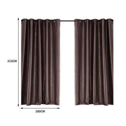 Bedroom Blockout Curtains Taupe 180CM x 213CM