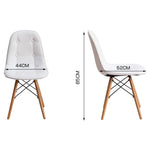 4x High quality iconic set of PU leather Dining Chairs- white