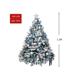 Christmas Tree 1.2M 4Ft Fairy Lights Snow Flocked Xmas Ornaments Decor