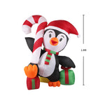 Inflatable Christmas Decor Happy Penguin 1.8M LED Lights Xmas Party
