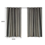 Bedroom Blockout Curtains Grey 300CM x 230CM