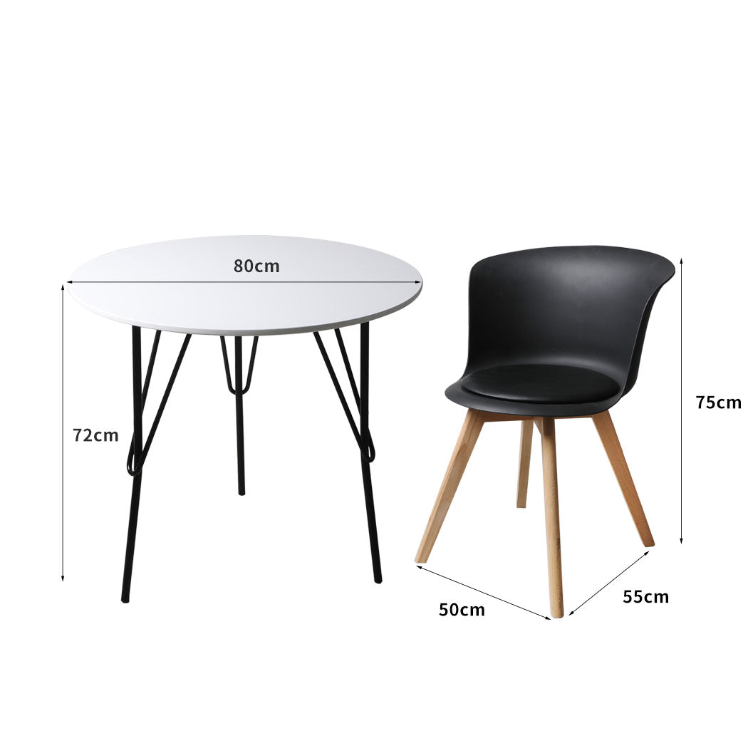 PU Leather Office Meeting Chair set with round table