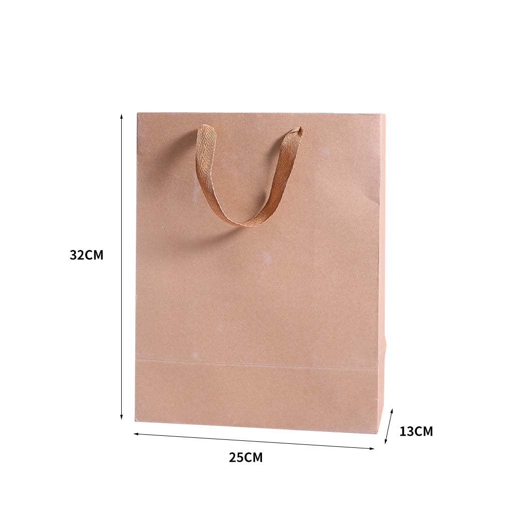 50x Brown Paper Bag Eco Recyclable Shopping Retail Bags