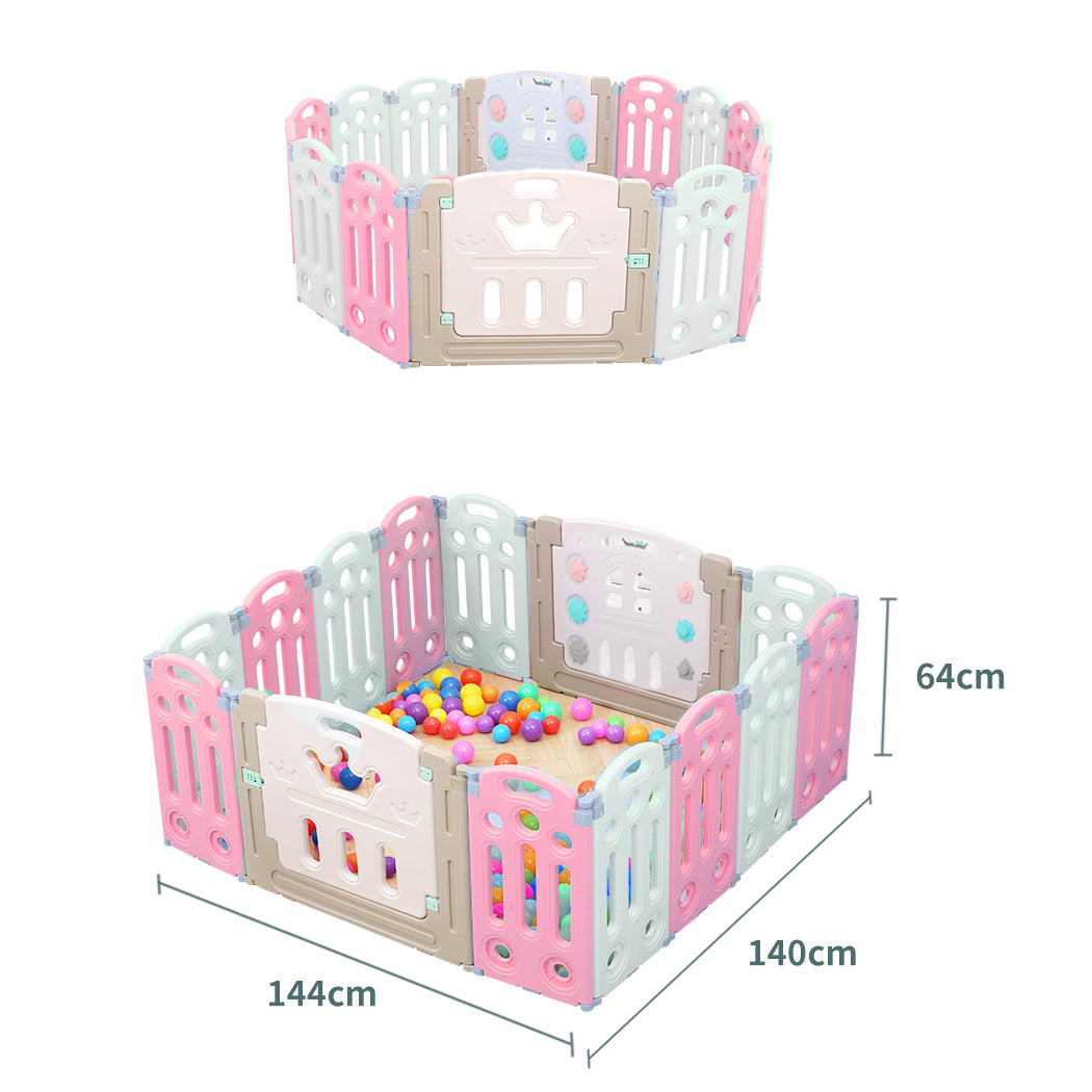 14 Panels Kids Safety Gates Playpen
